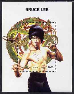 Batum 1996 Bruce Lee perf s/sheet unmounted mint, stamps on , stamps on  stamps on personalities, stamps on  stamps on films, stamps on  stamps on cinema, stamps on  stamps on movies, stamps on  stamps on dragons, stamps on  stamps on martial arts