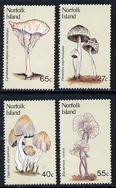 Norfolk Island 1983 Fungi set of 4 unmounted mint, SG 300-3, stamps on , stamps on  stamps on fungi