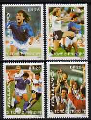 St Thomas & Prince Islands 1990 Football World Cup perf set of 4 unmounted mint. Note this item is privately produced and is offered purely on its thematic appeal, stamps on , stamps on  stamps on football, stamps on  stamps on sport