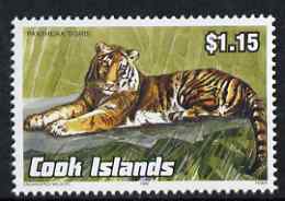 Cook Islands 1992 Endangered Species - Tiger $1.15 perf unmounted mint, SG 1279, stamps on , stamps on  stamps on animals, stamps on  stamps on cats, stamps on  stamps on tigers, stamps on  stamps on  wwf , stamps on  stamps on 