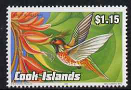 Cook Islands 1992 Endangered Species - Bee Hummingbird $1.15 perf unmounted mint, SG 1287, stamps on , stamps on  stamps on , stamps on  stamps on  wwf , stamps on  stamps on birds, stamps on  stamps on hummingbirds