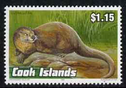 Cook Islands 1992 Endangered Species - European Otter $1.15 perf unmounted mint, SG 1289, stamps on , stamps on  stamps on animals, stamps on  stamps on  wwf , stamps on  stamps on otters