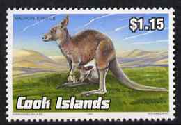 Cook Islands 1992 Endangered Species - Red Kangaroo $1.15 perf unmounted mint, SG 1290, stamps on animals, stamps on  wwf , stamps on kangaroos