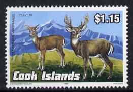 Cook Islands 1992 Endangered Species - Key Deer $1.15 perf unmounted mint, SG 1295, stamps on , stamps on  stamps on animals, stamps on  stamps on  wwf , stamps on  stamps on deer