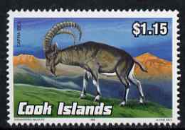 Cook Islands 1992 Endangered Species - Alpine Ibex $1.15 perf unmounted mint, SG 1296, stamps on , stamps on  stamps on animals, stamps on  stamps on  wwf , stamps on  stamps on ibex, stamps on  stamps on ovine