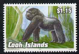 Cook Islands 1992 Endangered Species - Gorilla $1.15 perf unmounted mint, SG 1298, stamps on , stamps on  stamps on animals, stamps on  stamps on  wwf , stamps on  stamps on gorilla, stamps on  stamps on apes