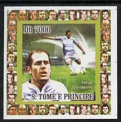 St Thomas & Prince Islands 2007 Rugby - Felipe Contepomi individual imperf deluxe sheet unmounted mint. Note this item is privately produced and is offered purely on its ..., stamps on sport, stamps on rugby, stamps on personalities