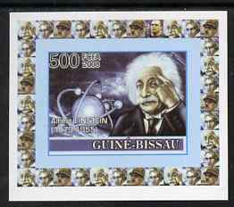 Guinea - Bissau 2008 Albert Einstein 500f individual imperf deluxe sheet unmounted mint. Note this item is privately produced and is offered purely on its thematic appeal, stamps on personalities, stamps on einstein, stamps on science, stamps on physics, stamps on nobel, stamps on einstein, stamps on maths, stamps on space, stamps on judaica, stamps on atomics, stamps on personalities, stamps on einstein, stamps on science, stamps on physics, stamps on nobel, stamps on maths, stamps on space, stamps on judaica, stamps on atomics