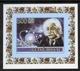 Guinea - Bissau 2008 Albert Einstein 500f individual imperf deluxe sheet unmounted mint. Note this item is privately produced and is offered purely on its thematic appeal, stamps on , stamps on  stamps on personalities, stamps on  stamps on einstein, stamps on  stamps on science, stamps on  stamps on physics, stamps on  stamps on nobel, stamps on  stamps on einstein, stamps on  stamps on maths, stamps on  stamps on space, stamps on  stamps on judaica, stamps on  stamps on atomics, stamps on  stamps on personalities, stamps on  stamps on einstein, stamps on  stamps on science, stamps on  stamps on physics, stamps on  stamps on nobel, stamps on  stamps on maths, stamps on  stamps on space, stamps on  stamps on judaica, stamps on  stamps on atomics