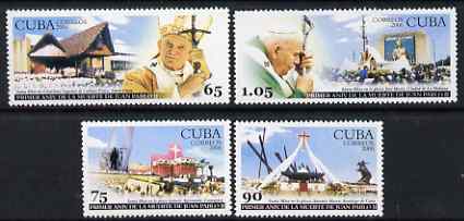 Cuba 2006 Pope John Paul II perf set of 4 unmounted mint  SG 4925-28, stamps on , stamps on  stamps on popes, stamps on  stamps on personalities, stamps on  stamps on religion, stamps on  stamps on pope