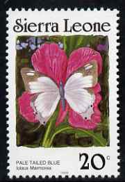 Sierra Leone 1987-89 Butterflies 20c (Stugeta marmorea) with Country name in black & 1989 imprint date P12.5 x 11.5 unmounted mint, SG 1029Bc, stamps on , stamps on  stamps on butterflies