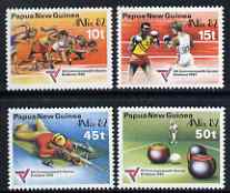 Papua New Guinea 1982 Commonwealth Games and Anpex 82 Stamp Exhibition set of 4 unmounted mint, SG 460-63