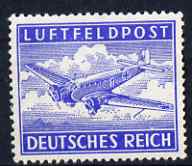 Germany 1942 Military Field Post for Air Mail nvi ultramarine perf 13.5 unmounted mint SG M804