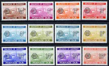 Guernsey 1977-80 Postage Due set of 12 unmounted mint, SG D18-29, stamps on postage due