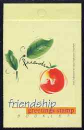 Singapore 1997 Greetings Booklet of 10 self-adhesive stamps ($2.20) Friendship in ultramarine, SG SB31, stamps on self adhesive, stamps on self-adhesive, stamps on flowers, stamps on trees, stamps on fruit