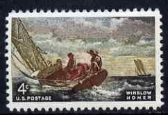 United States 1962 Winslow Homer 'Breezing Up' unmounted mint, SG 1210, stamps on ships, stamps on arts, stamps on 