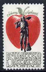 United States 1966 Johnny Appleseed and Apple unmounted mint, SG 1297, stamps on fruit, stamps on food, stamps on apples, stamps on personalities