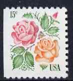 United States 1978 Masterpeice & Medallion Roses 15c booklet stamp unmounted mint, SG 1729, stamps on flowers, stamps on roses
