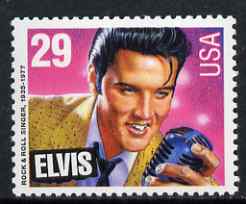 United States 1993 Elvis Presley 29c (inscribed Elvis) unmounted mint, SG 2769, stamps on , stamps on  stamps on personalities, stamps on  stamps on elvis, stamps on  stamps on music