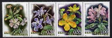 Bulgaria 2006 Flora perf se-tenant strip of 4 unmounted mint, SG 4590-3, stamps on flowers, stamps on 