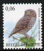 Belgium 2002-09 Birds #5 Little Owl 0.06 Euro unmounted mint, SG 3693d, stamps on , stamps on  stamps on birds, stamps on  stamps on birds of prey, stamps on  stamps on owls