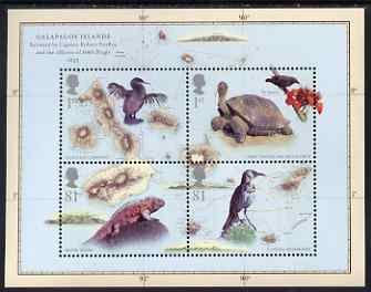 Great Britain 2009 Bicentenary of Birth of Charles Darwin perf m/sheet unmounted mint, stamps on , stamps on  stamps on personalities, stamps on  stamps on flowers, stamps on  stamps on animals, stamps on  stamps on science, stamps on  stamps on birds, stamps on  stamps on geology, stamps on  stamps on maps, stamps on  stamps on turtles, stamps on  stamps on reptiles, stamps on  stamps on iguana, stamps on  stamps on cacti, stamps on  stamps on darwin