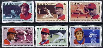 Cuba 2003 Baseball World Cup Championship perf set of 6 unmounted mint SG 4698-4703, stamps on sport, stamps on baseball