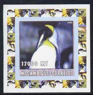 Mozambique 2002 Penguins #3 individual imperf deluxe sheet unmounted mint. Note this item is privately produced and is offered purely on its thematic appeal, stamps on penguins, stamps on birds