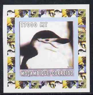 Mozambique 2002 Penguins #4 individual imperf deluxe sheet unmounted mint. Note this item is privately produced and is offered purely on its thematic appeal, stamps on penguins, stamps on birds