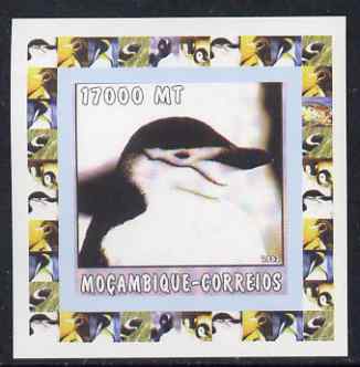 Mozambique 2002 Penguins #4 individual imperf deluxe sheet unmounted mint. Note this item is privately produced and is offered purely on its thematic appeal, stamps on , stamps on  stamps on penguins, stamps on  stamps on birds