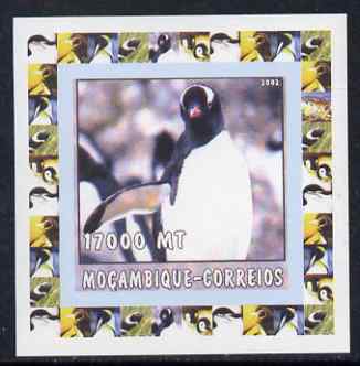 Mozambique 2002 Penguins #5 individual imperf deluxe sheet unmounted mint. Note this item is privately produced and is offered purely on its thematic appeal, stamps on , stamps on  stamps on penguins, stamps on  stamps on birds