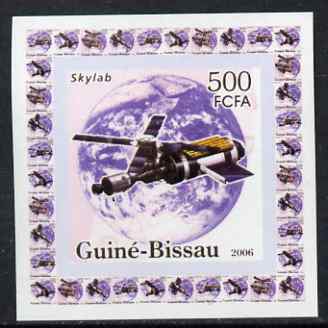 Guinea - Bissau 2006 Satellites #4 - Skylab individual imperf deluxe sheet unmounted mint. Note this item is privately produced and is offered purely on its thematic appe..., stamps on space, stamps on satellites