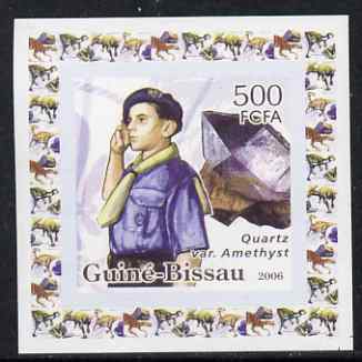 Guinea - Bissau 2006 Scouts & Minerals #1 individual imperf deluxe sheet unmounted mint. Note this item is privately produced and is offered purely on its thematic appeal, stamps on , stamps on  stamps on scouts, stamps on  stamps on minerals