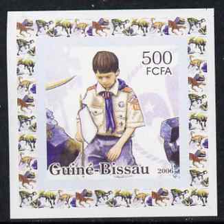 Guinea - Bissau 2006 Scouts & Minerals #4 individual imperf deluxe sheet unmounted mint. Note this item is privately produced and is offered purely on its thematic appeal, stamps on scouts, stamps on minerals