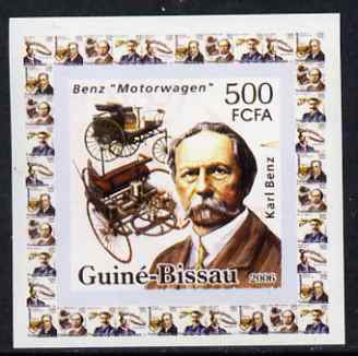 Guinea - Bissau 2006 Great Inventors #3 - Karl Benz & Car individual imperf deluxe sheet unmounted mint, stamps on , stamps on  stamps on personalities, stamps on  stamps on inventions, stamps on  stamps on cars