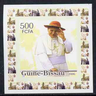 Guinea - Bissau 2006 The Pope #2 individual imperf deluxe sheet unmounted mint. Note this item is privately produced and is offered purely on its thematic appeal, stamps on , stamps on  stamps on personalities, stamps on  stamps on pope, stamps on  stamps on religion, stamps on  stamps on popes