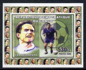 Congo 2006 Footballers #2 - Frank Lampard individual imperf deluxe sheet unmounted mint. Note this item is privately produced and is offered purely on its thematic appeal, stamps on , stamps on  stamps on football, stamps on  stamps on personalities, stamps on  stamps on 