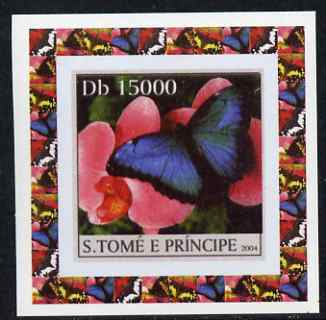 St Thomas & Prince Islands 2004 Butterflies #3 individual imperf deluxe sheet unmounted mint. Note this item is privately produced and is offered purely on its thematic appeal, stamps on butterflies