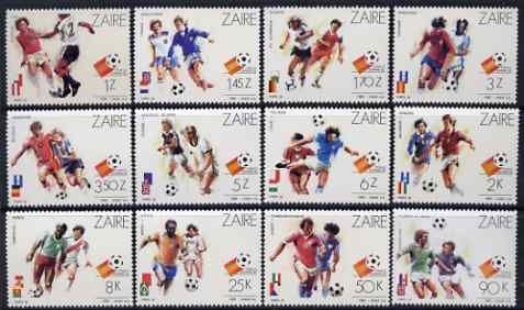 Zaire 1982 Football World Cup perf set of 12 unmounted mint SG 1100-11, stamps on , stamps on  stamps on football