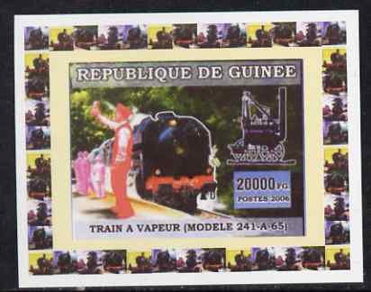 Guinea - Conakry 2006 Steam Trains - Modele 241-A-65 individual imperf deluxe sheet unmounted mint. Note this item is privately produced and is offered purely on its thematic appeal, stamps on , stamps on  stamps on railways