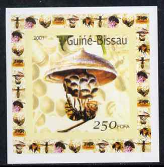Guinea - Bissau 2001 Bees #3 individual imperf deluxe sheet unmounted mint. Note this item is privately produced and is offered purely on its thematic appeal, stamps on bees, stamps on honey, stamps on insects