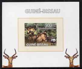 Guinea - Bissau 2008 WWF - Defassa Waterbuck #1 individual imperf deluxe sheet unmounted mint. Note this item is privately produced and is offered purely on its thematic appeal, stamps on animals, stamps on  wwf , stamps on antelope, stamps on bovine