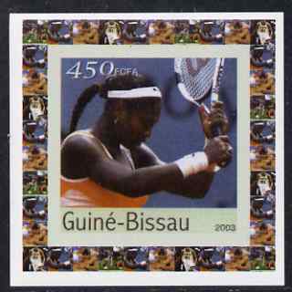 Guinea - Bissau 2003 Athens Olympic Games #2 - Tennis individual imperf deluxe sheet unmounted mint as Mi 2065