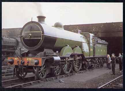 Postcard produced in 1980's in full colour showing GNR Ivat large Atlantic Class C1 No.251, unused and pristine, stamps on railways
