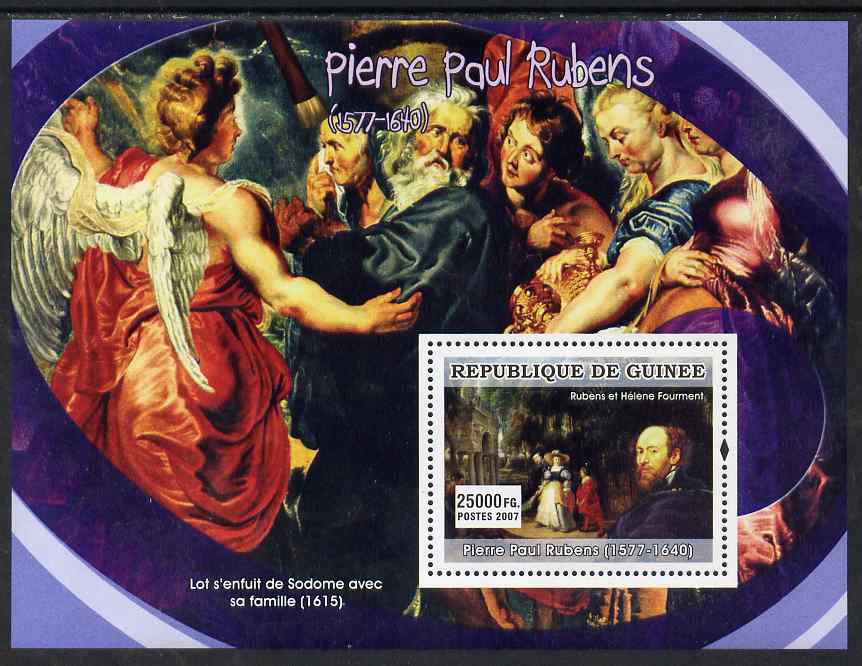 Guinea - Conakry 2007 Flemish Painters (Peter Paul Rubens) perf souvenir sheet unmounted mint, stamps on , stamps on  stamps on arts, stamps on  stamps on personalities, stamps on  stamps on rubens, stamps on  stamps on 