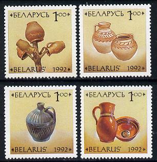 Belarus 1992 Pottery set of 4, SG 40-43 unmounted mint*, stamps on , stamps on  stamps on pottery