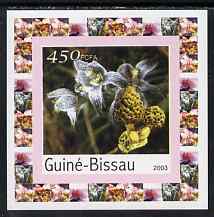 Guinea - Bissau 2003 Orchids & Fungi #1 individual imperf deluxe sheet unmounted mint, as Mi 2087, stamps on , stamps on  stamps on fungi, stamps on  stamps on orchids, stamps on  stamps on flowers