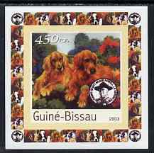 Guinea - Bissau 2003 Dogs #2 individual imperf deluxe sheet featuring Baden Powell, unmounted mint. Note this item is privately produced and is offered purely on its thematic appeal, stamps on dogs, stamps on scouts