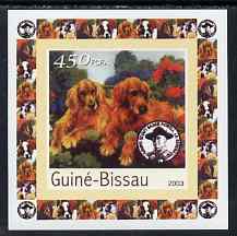 Guinea - Bissau 2003 Dogs #2 individual imperf deluxe sheet featuring Baden Powell, unmounted mint. Note this item is privately produced and is offered purely on its them..., stamps on dogs, stamps on scouts