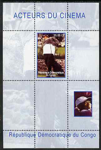 Congo 2000 Film Stars & Tiger Woods perf s/sheet #4 (Matt Damon) unmounted mint. Note this item is privately produced and is offered purely on its thematic appeal, stamps on , stamps on  stamps on personalities, stamps on  stamps on movies, stamps on  stamps on cinema, stamps on  stamps on films, stamps on  stamps on sport, stamps on  stamps on golf